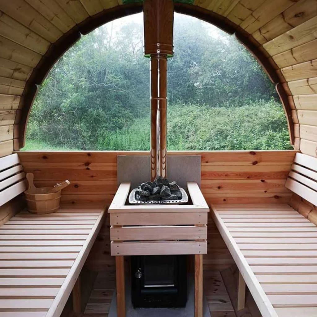 Bastutunna 270 x 227 cm insida halvt panoramafönster