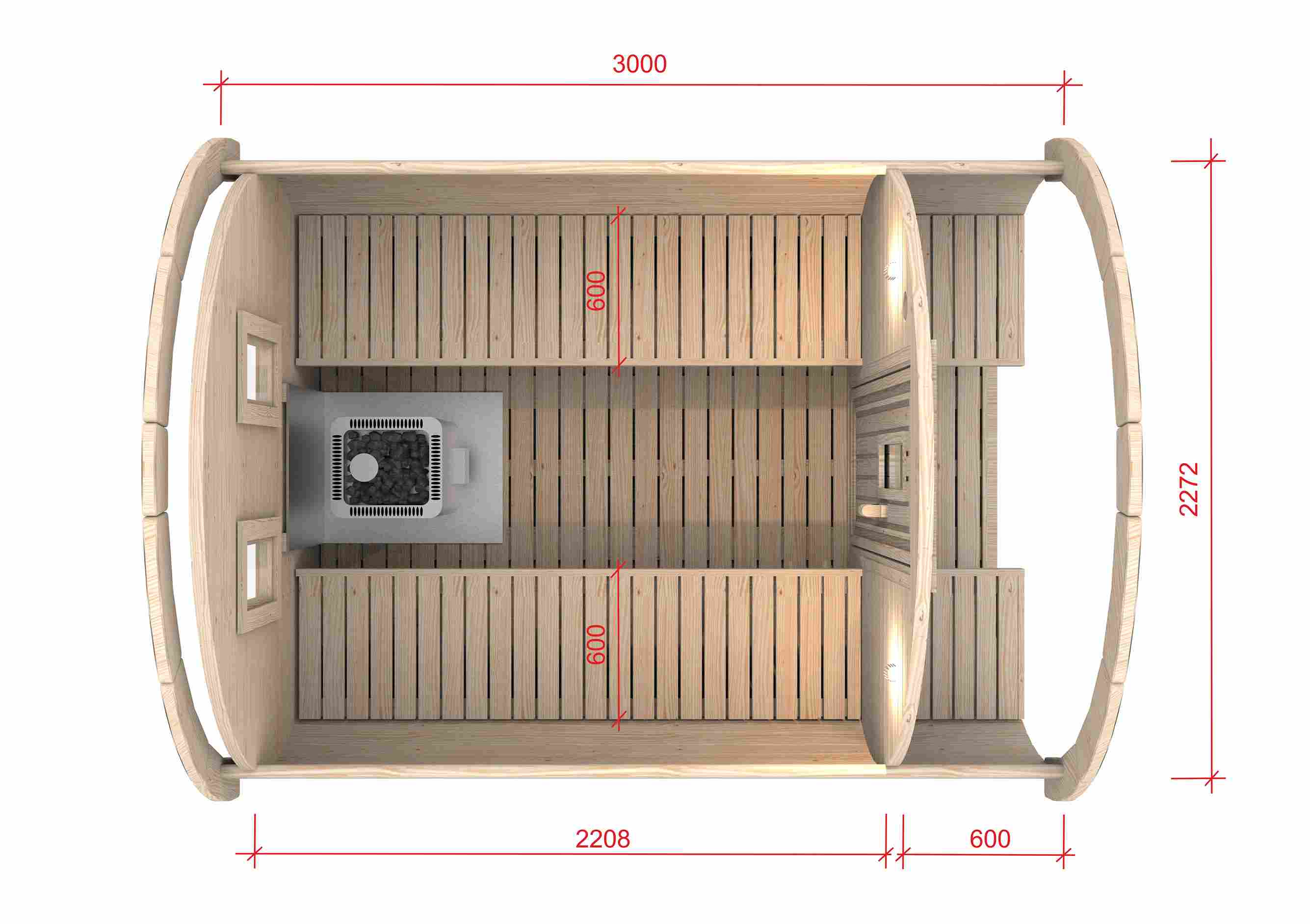 Bastutunna 300 x 227 cm ritning