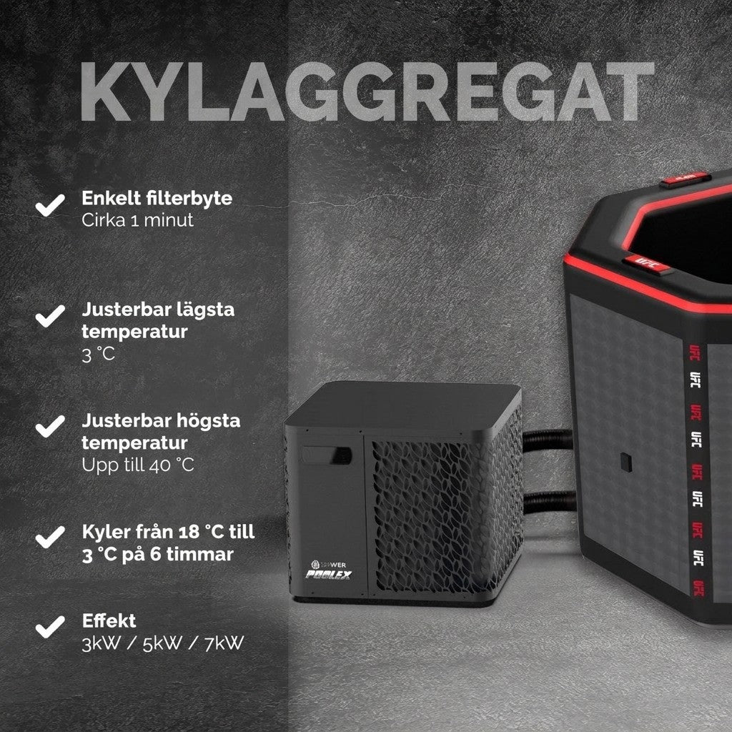Kylaggregat till NetSpa UFC IceBath som kyler vattnet ned till 3 grader