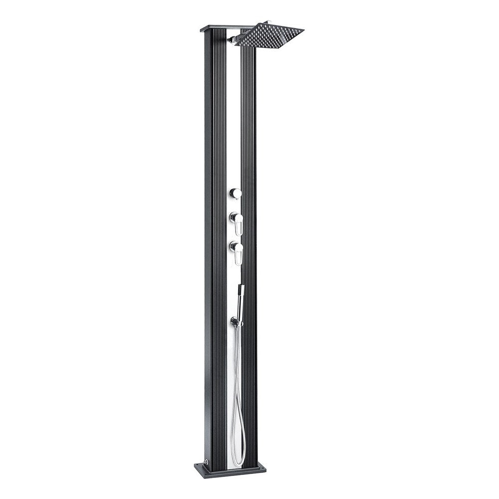 Formidra DADA Hybrid 40L Rak i antracit med front i borstad aluminium
